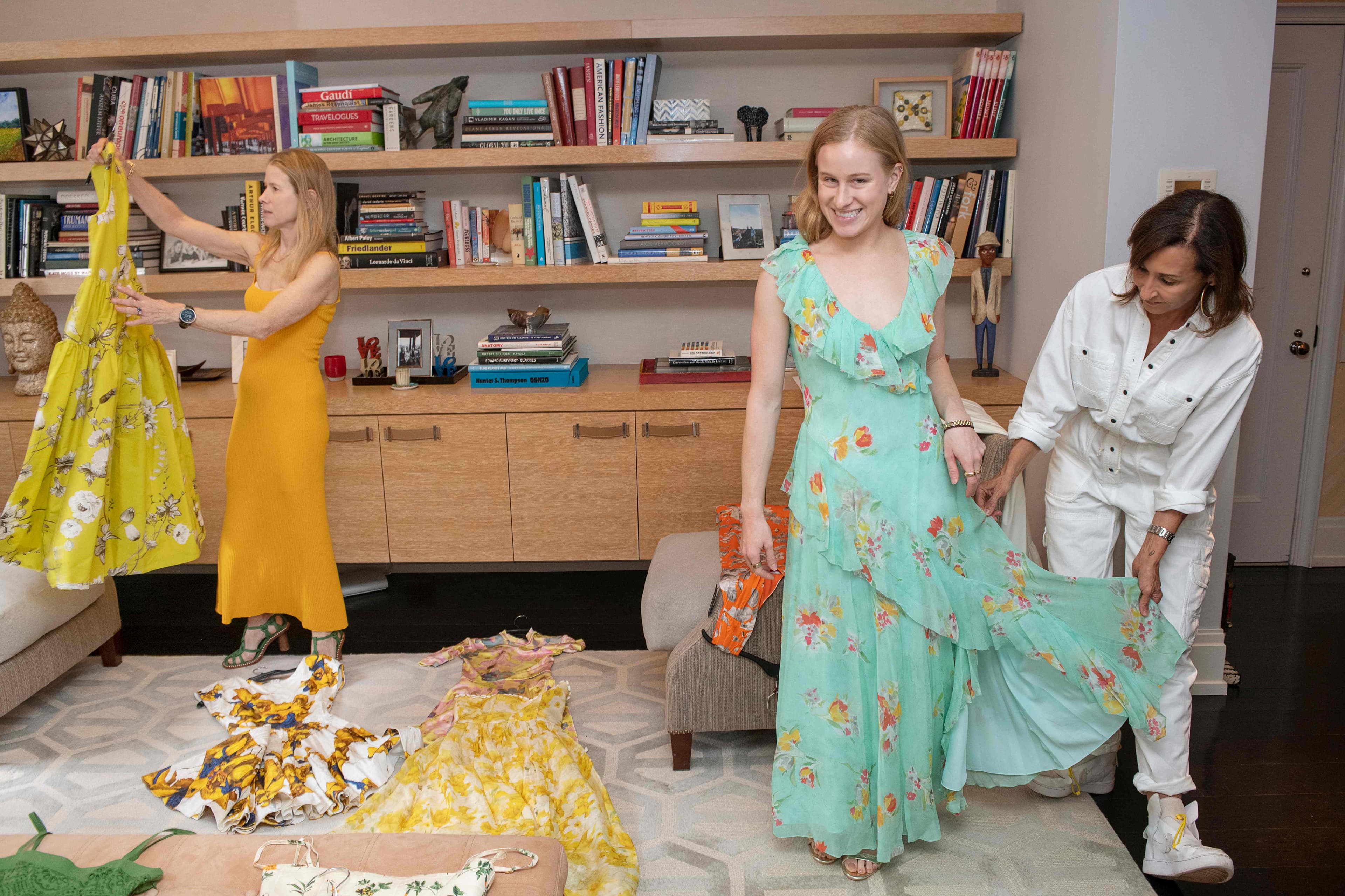 Kriena Nederveen styling clients through a curated selection of looks